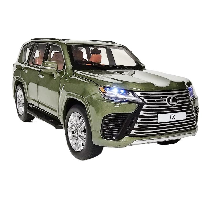 

Новый 1/32 внедорожник Lexus LX600 из сплава, модель роскошного автомобиля, литые металлические внедорожники, модель автомобиля с высокой симуляцией со светом, детская игрушка, подарок зелёный
