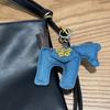 Denim Plush Horse Keychain Cute Horse Year Key Ring Cute Cloth Pony Pendant  New Year Gift