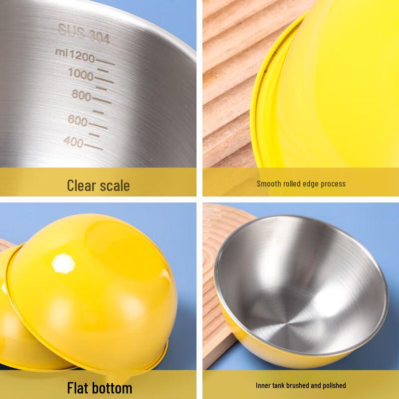 304 Edelstahl Mehrzweck-Rührschüssel-Set mit Waage