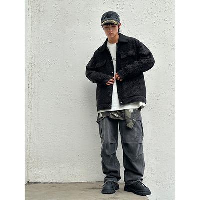 Casaco retrô japonês de primavera e outono, jaqueta solta da moda masculina e feminina, estilo Hong Kong, top cigano masculino