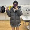Pinghu down jacket women's winter white duck down thickened short removable hooded sweet small fresh versatile jacket