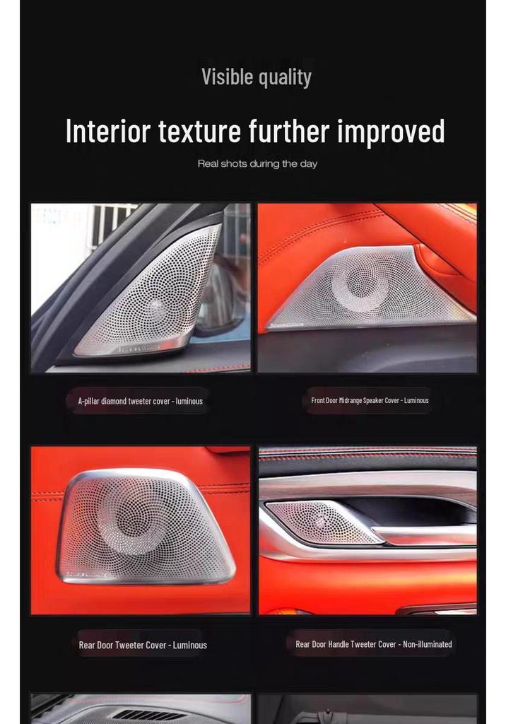 BMW Bowers & Wilkins Tweeter Speaker A-Pillar Luminous Cover Upgrade