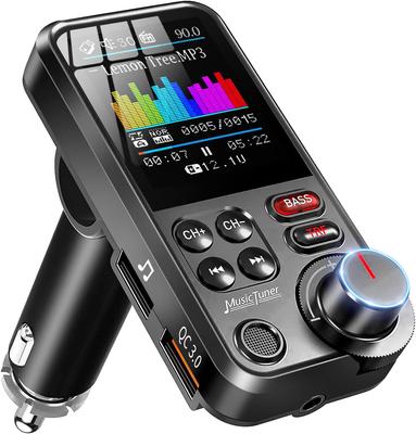 HUNDRUP 2023 (3rd Generation) FM Transmitter, BT93, Bluetooth 5.0, 7 Types of EQ Settings,