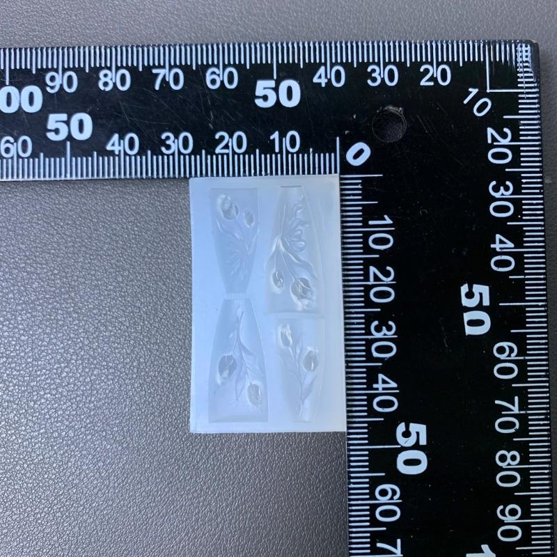 Flower Nail Stamping Set Silicone Molds Nail Art Designing Molds Suitable for Creative Manicure with Flower Pattern