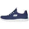 Summit - Abstract Vision Memory Foam Comfortable Low-Top Casual Shoes Women Sneakers Blue 150257-NVMT