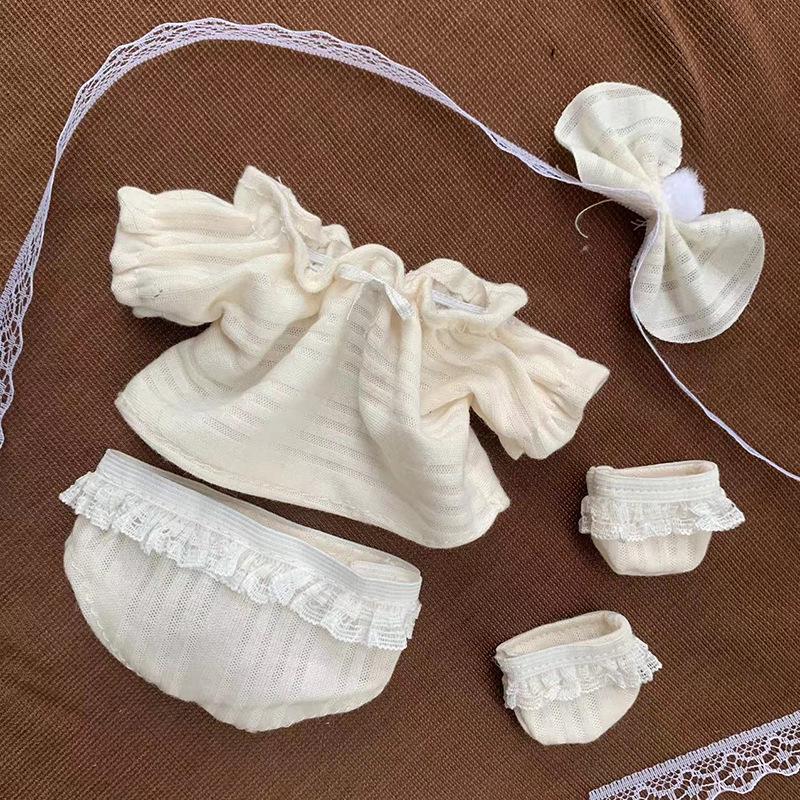 20cm Cotton Doll Clothes: Cute Princess Lolita College-Style Lace Dress