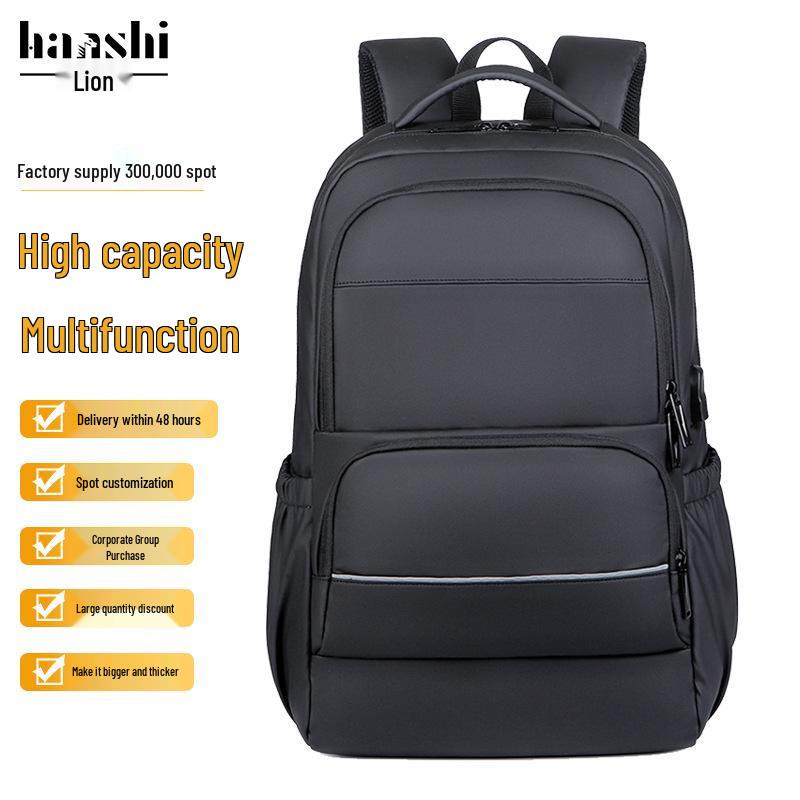 Men's Large-Capacity Waterproof Commuter Backpack for Business, Travel, and School