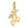 [Q7018] - Gold Plated Pendant 'Cherries of Love' Gold - 12x10 Mm
