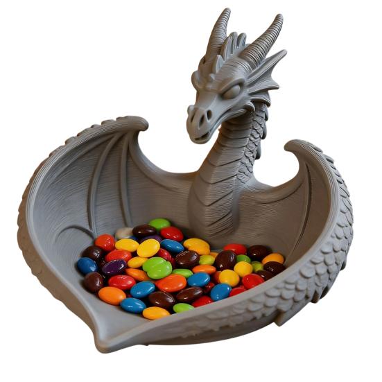 3D Printed Dragon Storage Box Modern Desk Organizer for Keys Jewelry Candy Flying