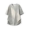 Men Vertical Texture Knit T Shirt Crew Neck Short Sleeve Loose Casual Minimal Daily Summer Street Basic Top