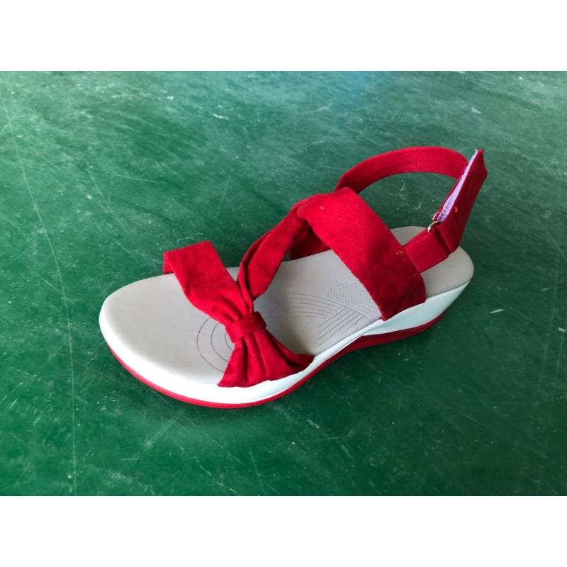 New Flat Platform Women's Sandals Summer Bohemian Velcro Cross Muffin Sandals