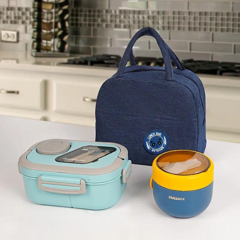 Compact Insulated Lunch Bag & Microwaveable Bento Box for Students & Office Workers