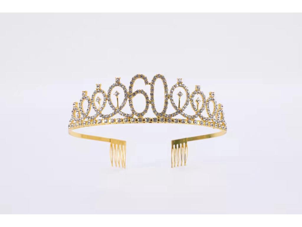 Rhinestone Birthday Queen Crown & Princess Sash Headpiece