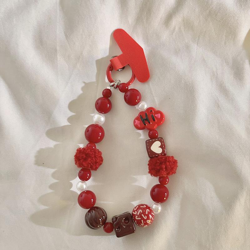 

Trendy Premium Mixed Beaded Bracelet - Phone Case Lanyard/Wristlet/Keychain/Bag Charm, Sturdy Anti-Theft/Anti-Snatch