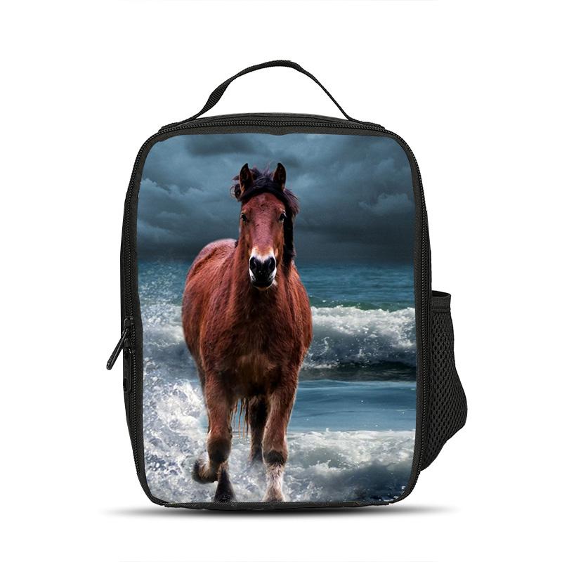 Horse Ice Pack Animal Horse 3D Printing Large Capacity New Casual Design for Primary and Secondary School Students