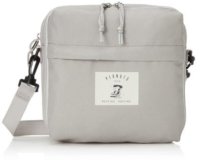 Snoopy Mini-Umhängetasche, Quadratisch, Crossbody, Wasserabweisend, Leicht, Nachhaltig, Umweltfreundlich, Klein, Logo, Grau (SPZ-2921) snoopy0318