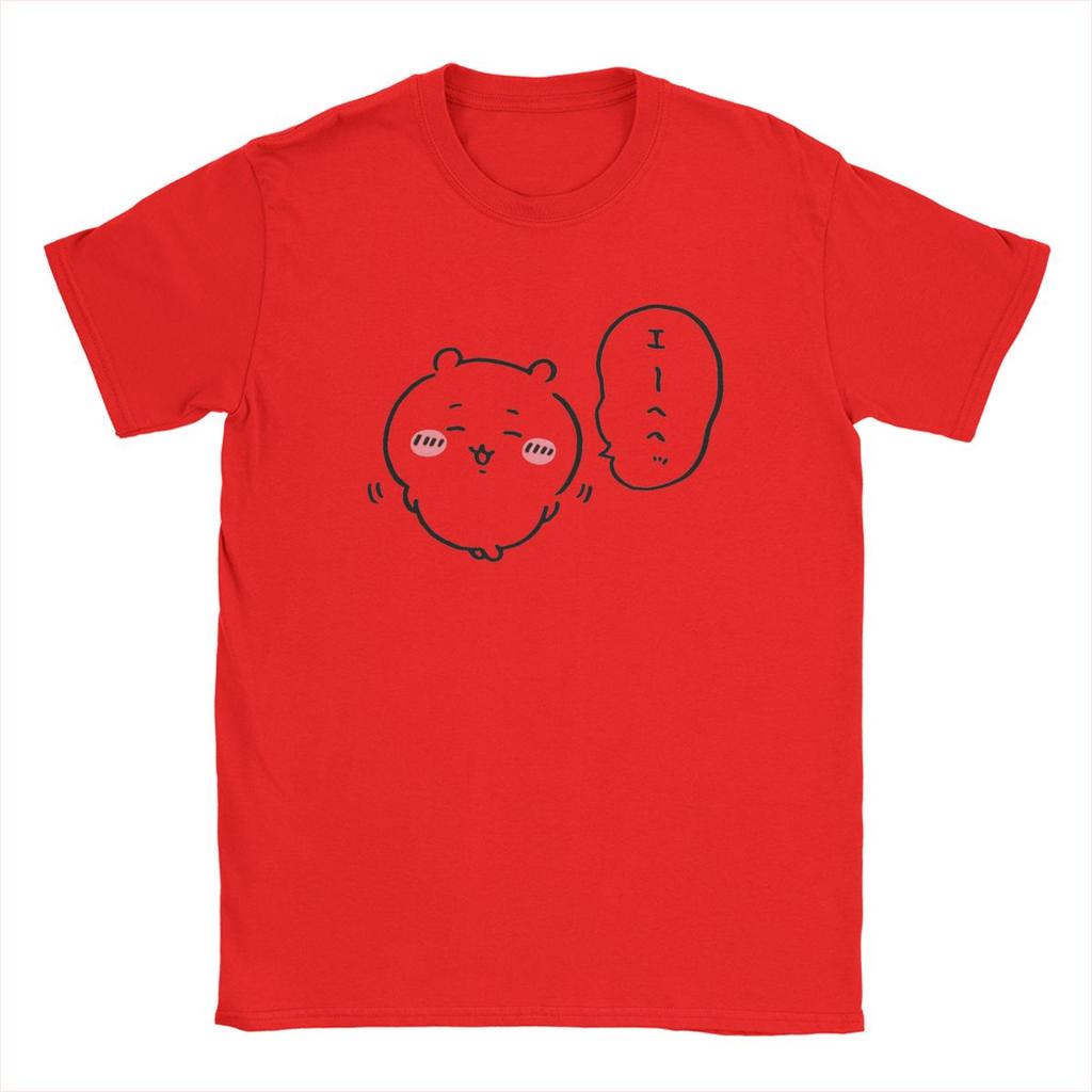 Amazing Cute Chiikawa Smiling T-Shirt Men Pure Cotton T Shirts Japanese Design Short Sleeve Tee 4XL 5XL Merchandise