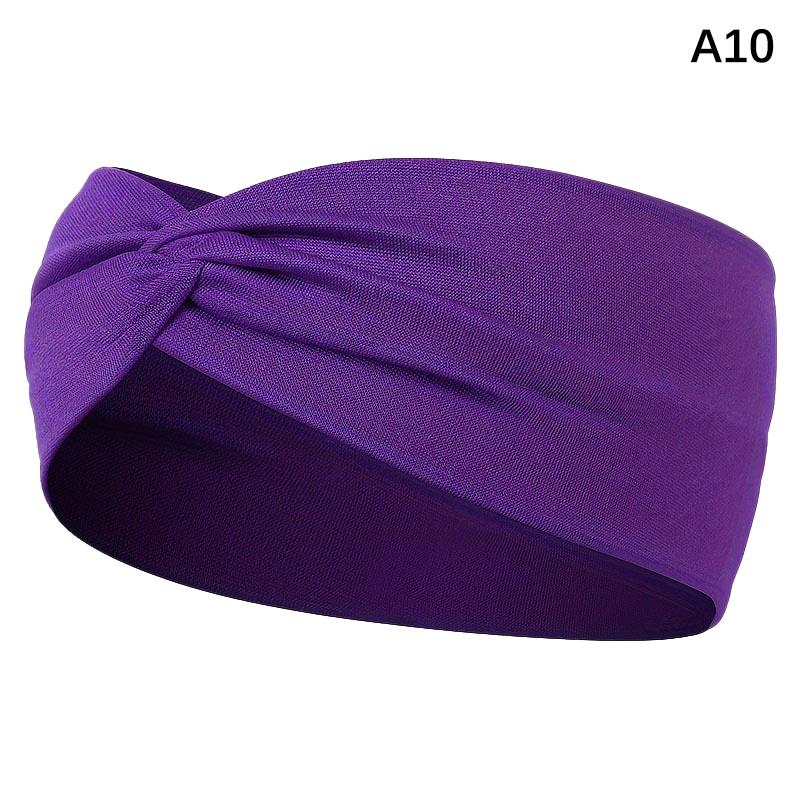 Faixa de cabelo elástica larga, pilates, ioga, fitness, corrida, ciclismo, faixa de suor, turbante, maquiagem, arco de cabelo, faixa de cabeça para mulheres