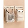1pc Kitchen Garbage Bag Storage Rack Wall-Mounted Large Capacity Plastic Bag Storage Net With Hook-And-Loop