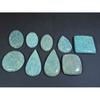 401Cts. Natural Amazonite Mix Shape Cabochon Loose Gemstone 09Pcs Lot C-292