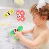 Ainiv Suction Cup Spinner Toys, 3 Pack Octopus Finger Fidget Spinners, Cartoon Bath Water Toys, Sensory Toys for Toddlers Kids Age 1-6