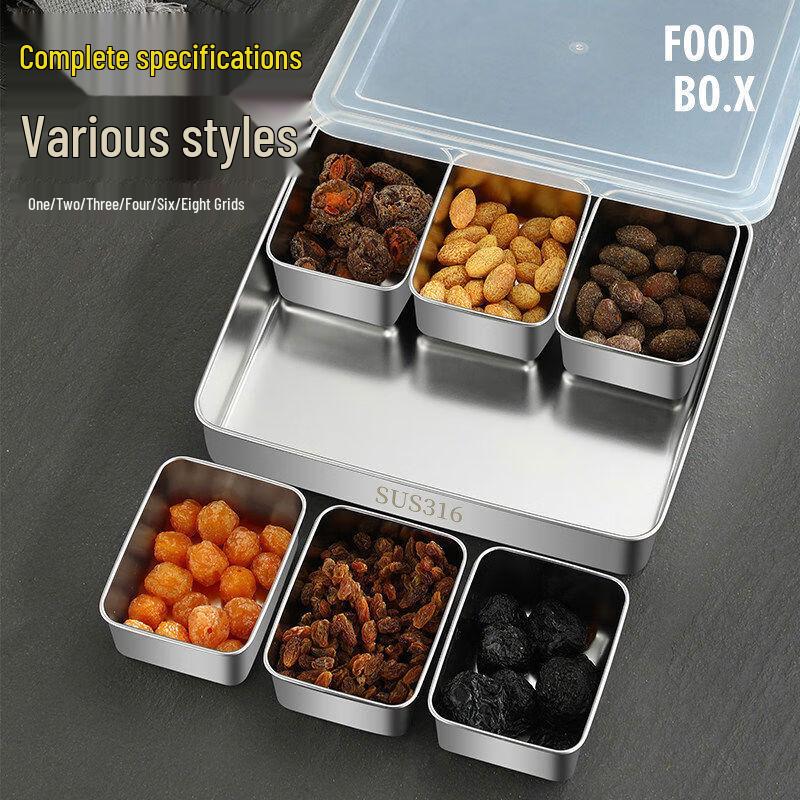 Laiyuxuan 304 Stainless Steel 6-Compartment Seasoning Box
