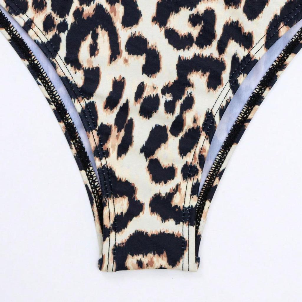 Women's Leopard Print Bikini - Stylish European and American Swimwear for a Sexy Beach Vacation