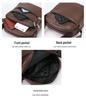 Men's PU Leather Large Capacity Versatile Business Casual Crossbody Bag
