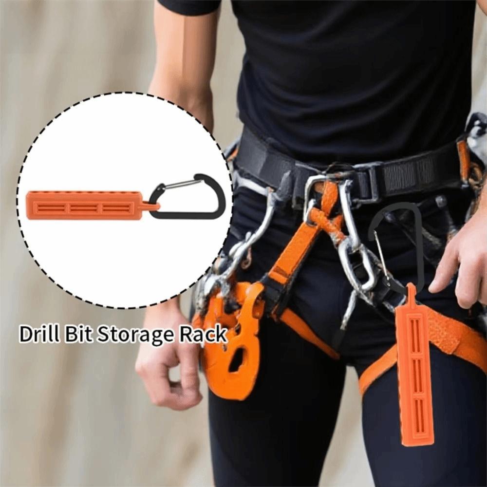 with Carabiner Screwdriver Bit Storage Organizer Portable Shank Holder Drill Bits Storage Case Plastic Screwdriver Bit Holder
