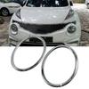 Para Nissan Juke 2011 2012 2013 2014 2015 2016 2017 2018 F15 Anel de Cobertura do Farol do Carro Acessórios de Acabamento Cromado