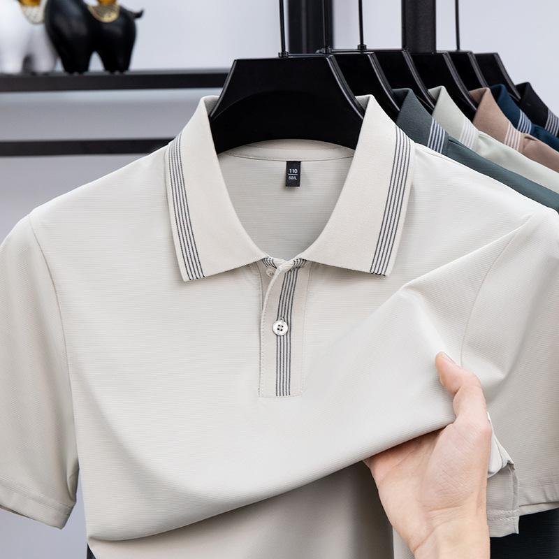Men s Short Sleeve Polo Shirt Lapel Collar T-Shirt M