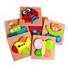 Montessorri Toys Education Wooden 3d Puzzle Cartoon Animals Learning Cognition Intelligence Puzzle Game Colorful Baby Toys Gifts