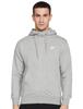 Nike Club French Terry Hoodie BV2649 D Gray Medium Full-Zip 063, Heather/D Gray,