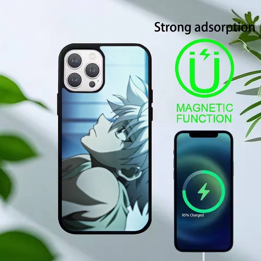 D-Killua Zoldyck H-Hunter X Hunter Phone Case For iPhone 14,16,15,13,17,12,Plus,Pro,Max Magnetic For Magsafe Frosted Cover iPhone11PROMAX