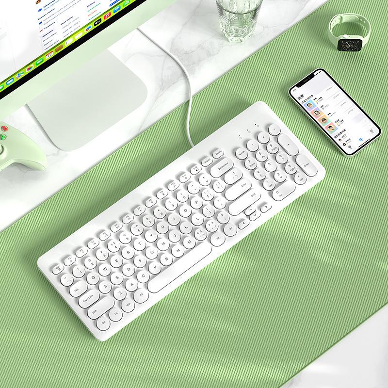 BOW Hangshi K221 USB Wired Keyboard for Girls - Desktop & Laptop Typing