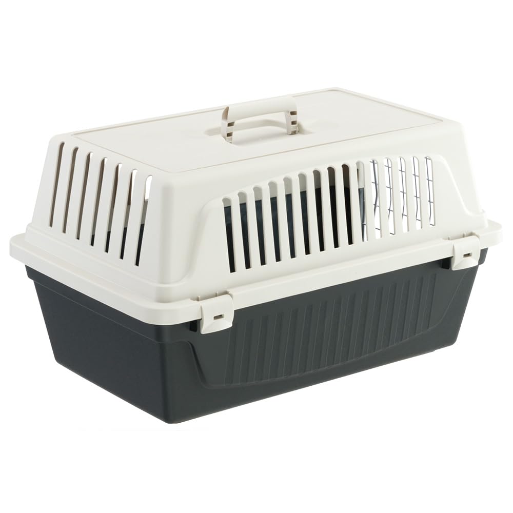 Ferplast Atlas 20EL Carrier Atlas Weight Capacity Up To 8kg For Small Going To the Going WH/BK Cats, Animals, Pets, Hospital, Out, Traveling,
