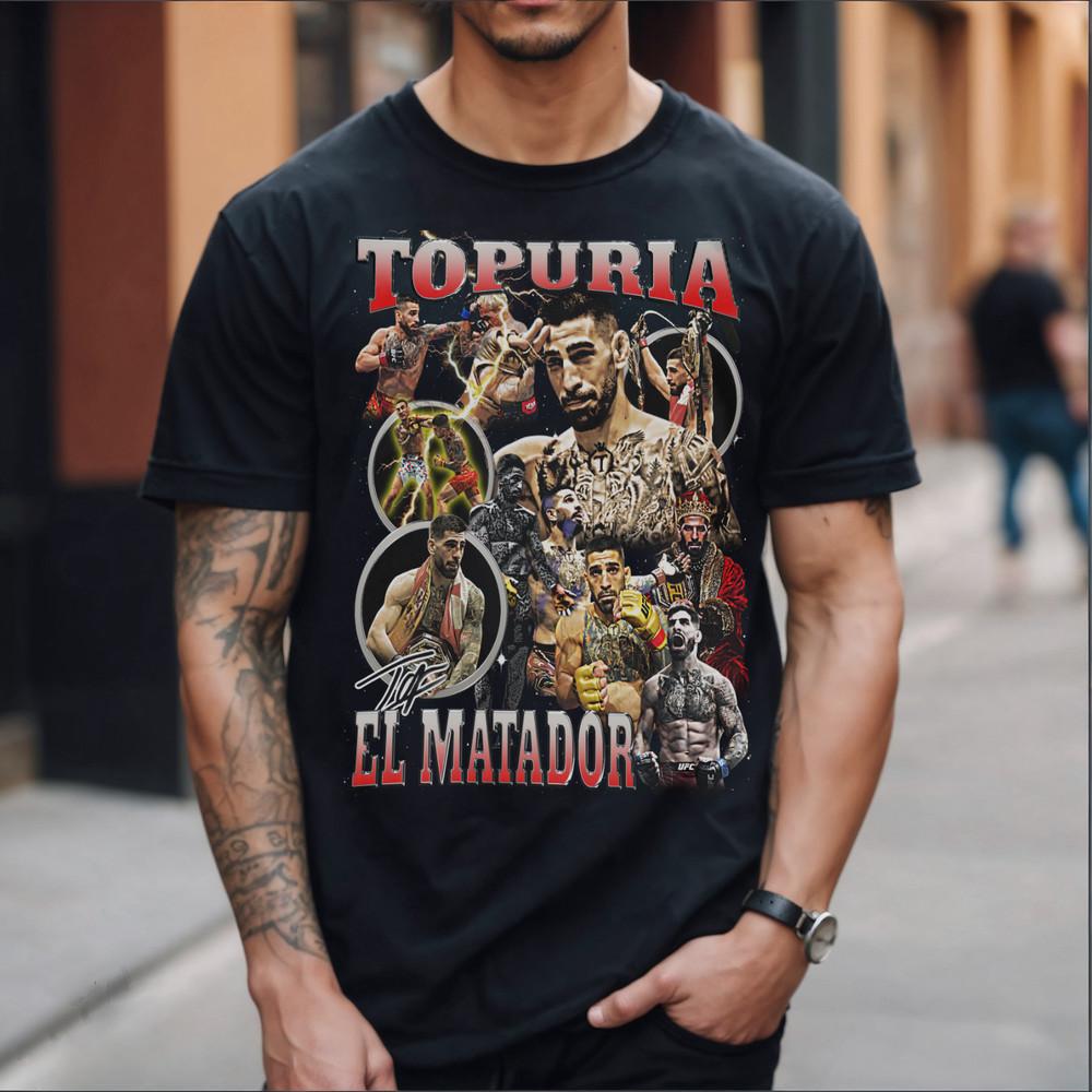 НОВЫЙ Ilia Topuria El Matador Бой быков Футболка с принтом Лучший подарок для фанатов 2025 Унисекс Футболка S