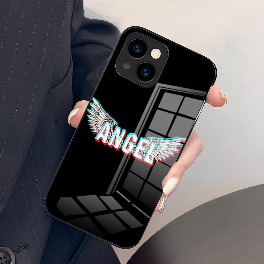 Black Angel Death Demon Phone Case For IPhone 17 Pro Max 15 Pro 16 14 Plus 12 13 Mini 11 Pro Shockproof Glass Cover