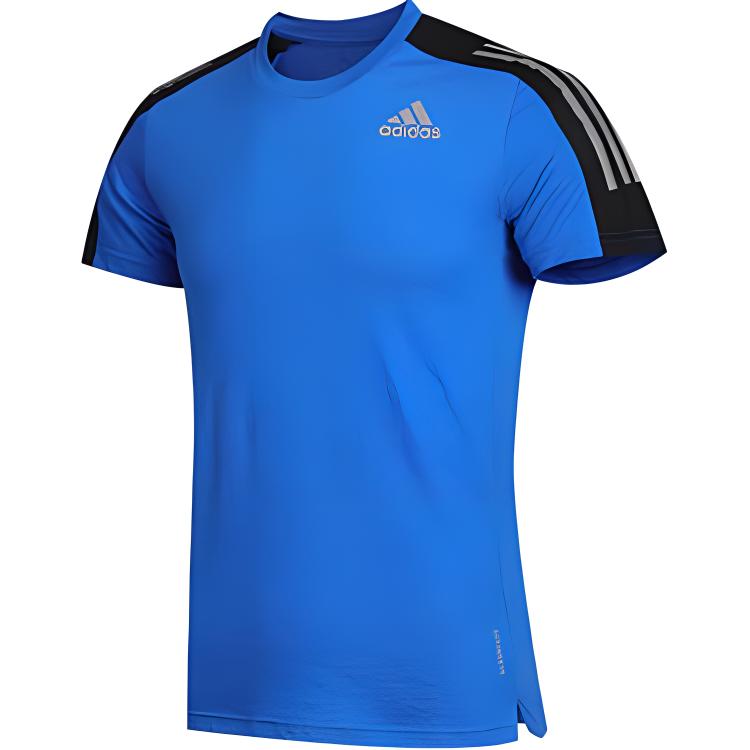 adidas T-Shirts Herren Blau Rundhals Moderat GP5804