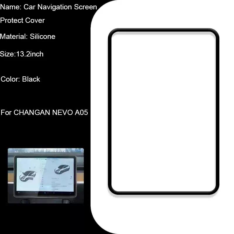 

For CHANGAN NEVO A05 A07 DEEPAL E07 NEVO 07 Car 13.2 15.4 15.6 Navigation Screen Protective Silicone Cover Decoration Accessory