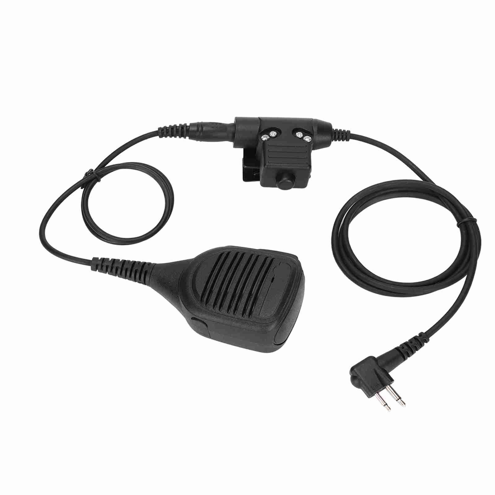 

Двусторонний микрофон для радиосвязи с плечевым креплением 7,1 мм, ручной микрофон U94 PTT с усиленным кабелем для Motorola GP88 GP300