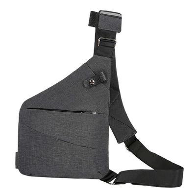 Sling Bag Shoulder Backpack Crossbody Daypack Unisex with Pockets Chest Bags Gray Right