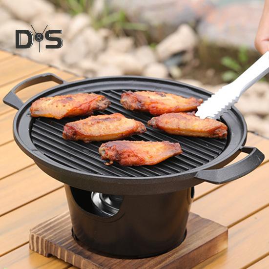 Mini-BBQ-Alkoholkocher, japanischer Kochofen für eine Person, antihaftbeschichtete Grillplatte für den Außenbereich, für Camping-Picknick, multifunktionale Grillwerkzeuge