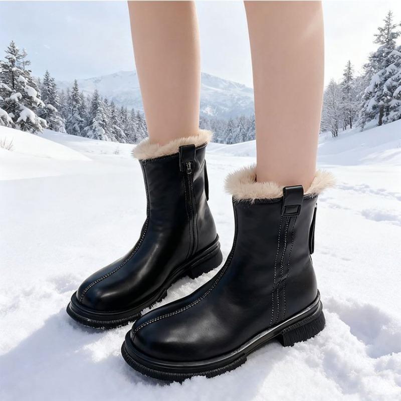 Short boots, thick-soled warm snow boots, versatile cotton shoes