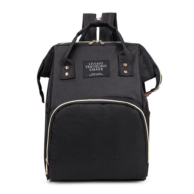 Large-capacity new lightweight casual mommy bag, fashionable double shoulder mother and baby backpack, travel belt baby mother bag
