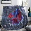 1Pc Marine life Print Flannel Blanket, High quality Comfortable for All Seasons, Home Decor, Warmth and Comfort, Perfect for Christmas Gifts