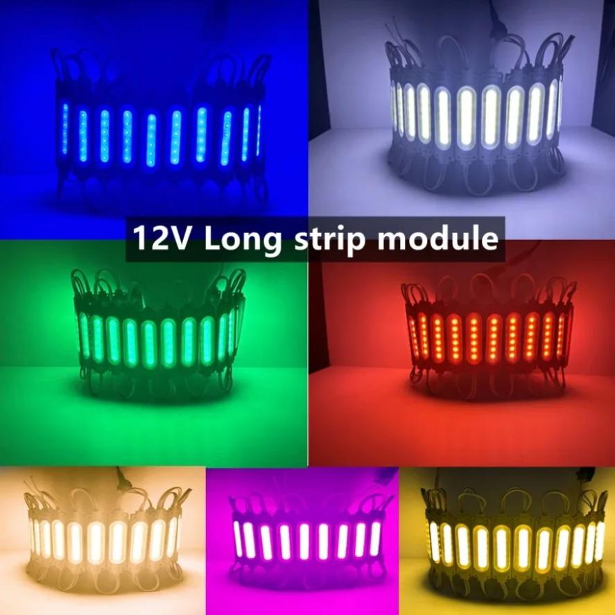 20PCS/lot Multicolour 12V 220V COB Light Led Modules Three Types Backlight Shop Banner Waterproof IP65 Advertising Decorations