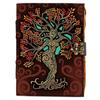 Leather Mother Earth Printed Diary with 200 Unruled Vintage Paper for Office and Personal Use (7X5 Inch)