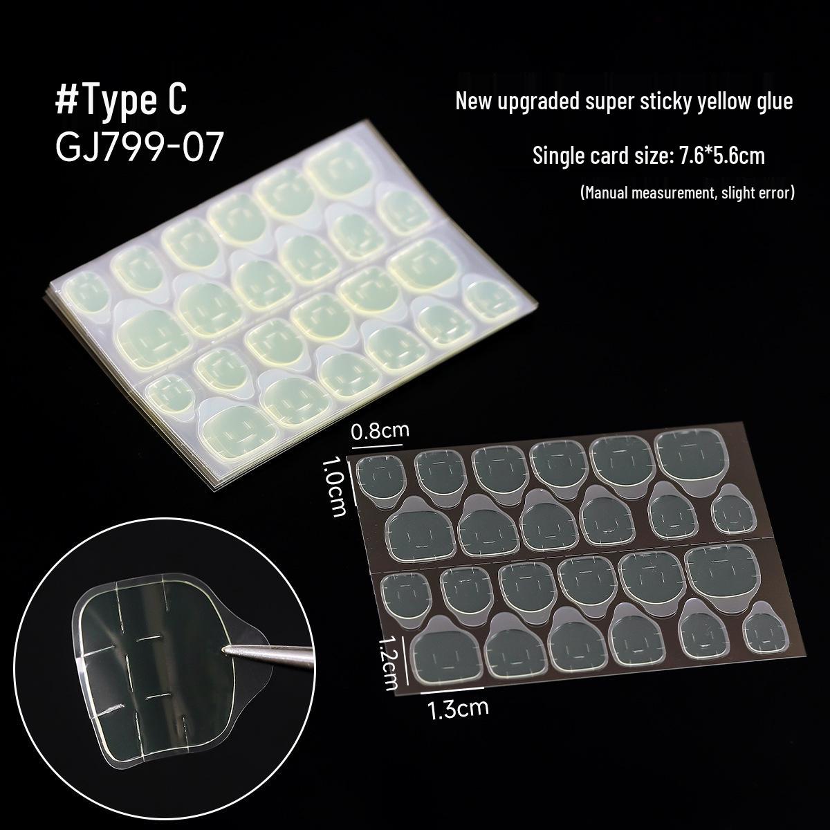 

Double-Sided Jelly Nail Glue: High Viscosity, Waterproof, Long-Lasting, Transparent, and Removable for False Nails.