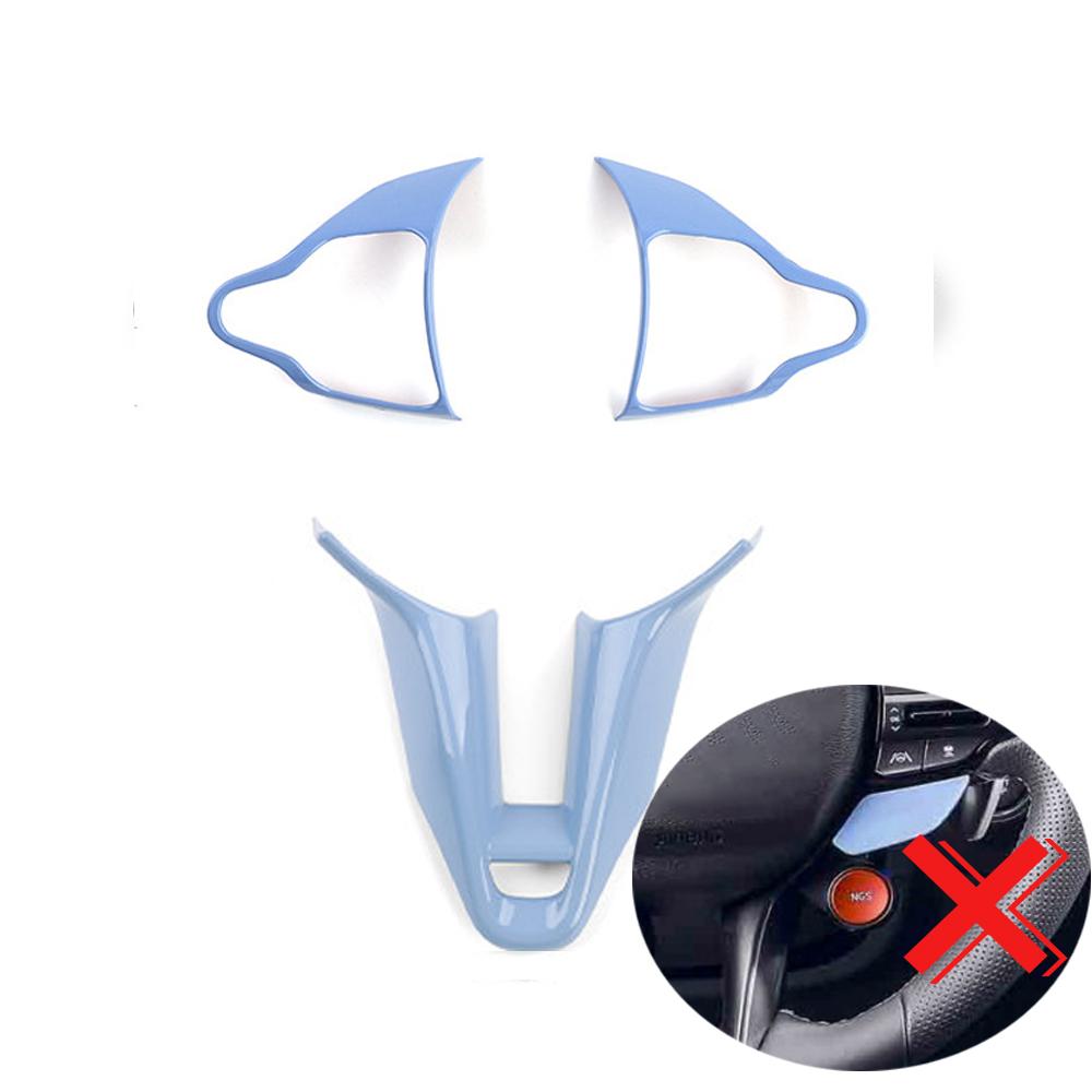 

Car Steering Wheel Button Frame Chin Decoration Cover Trim For Hyundai Veloster JS N 2019-2023 i30 N синий